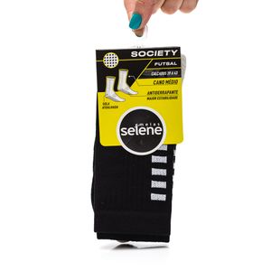 Meia Selene Futsal Masculina Society Antiderrapante  4395.001.550 Sortido