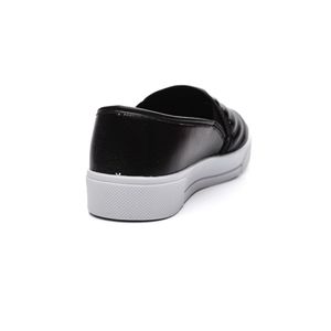 Tênis Yoá Slip-On Feminino Matelassê L-Al488 Preto