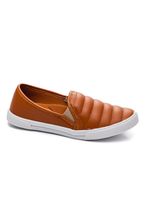 Tenis-Yoa-Casual-Feminino-Slip-On-J-Gd457-Caramelo