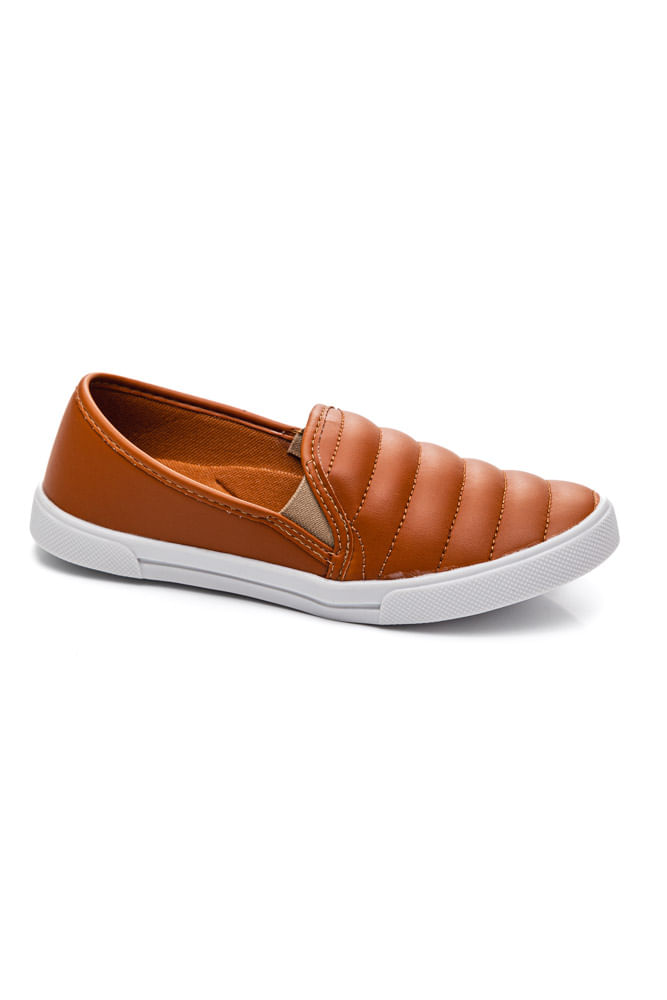 Tenis-Yoa-Casual-Feminino-Slip-On-J-Gd457-Caramelo