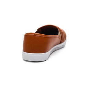 Tênis Yoá Slip-On Feminino Matelassê J-Gd457 Caramelo