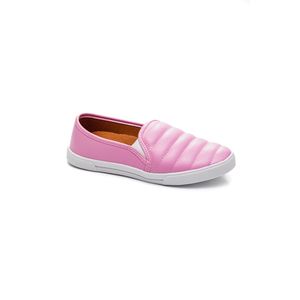 Tênis Yoá Slip-On Feminino Matelassê J-Gd457 Rosa Claro