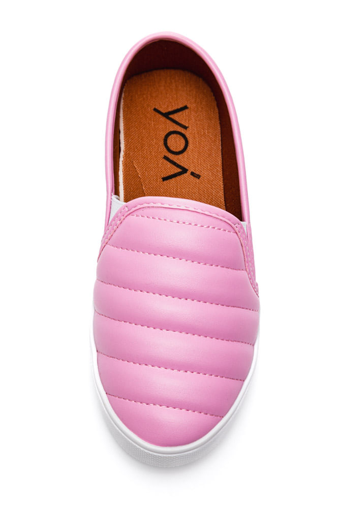Tenis-Yoa-Casual-Feminino-Slip-On-J-Gd457-Rosa-Claro