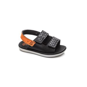 Sandália Cartago Papete Infantil Menino Velcro 12056-Au276 Preto