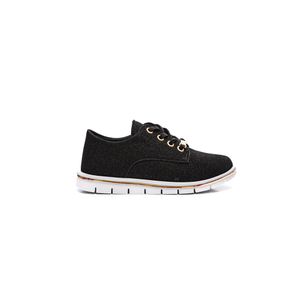 Tênis Sophia Almeida Casual Juvenil Menina Detalhe Dourado 638brb Preto