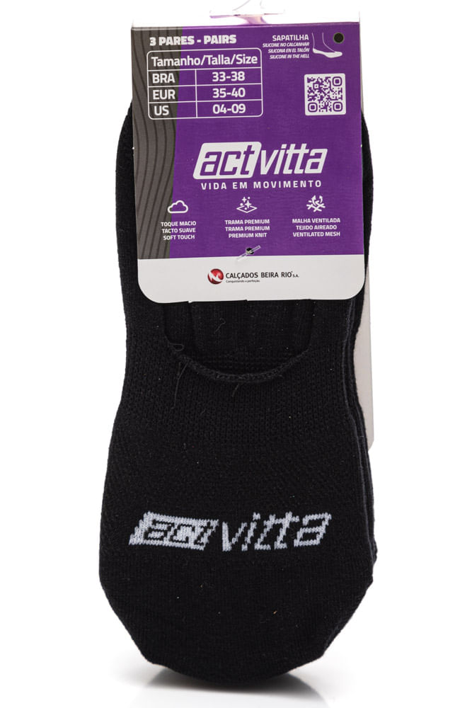 Kit-Meias-Activitta-Sapatilha-Feminina---03-Pares---4999.1.22766-Preto
