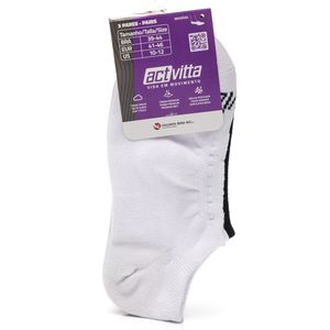 Kit Actvitta 3 Pares De Meias Invisível Algodão Unissex - 4999.2 Sortido