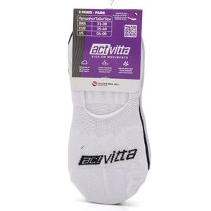 Kit Actvitta 3 Pares De Meias Sapatilha  Algodão Unissex - 4999.1 Sortido