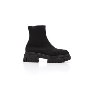 Bota Mariotta Coturno Feminino Knit 20121-02 Preto