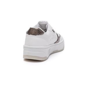 Tênis Logus Casual Feminino Simple Croco 22150p-213 Branco