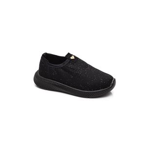 Tênis Molekinha Slip On Infantil Menina Brilho 2723.100 Preto