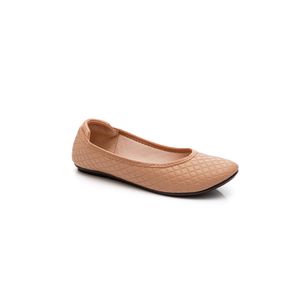 Sapatilha Moleca Casual Feminina Napa Quadriculada 5770.100 Nude