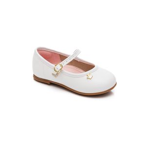 Sapatilha Molekinha Boneca Infantil Menina Fivela 2106.1041 Branco