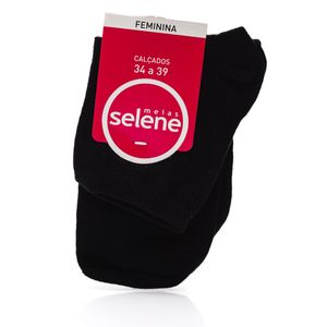 Meia Selene Soquete Feminina Lisa 7240.002.5550 Preto