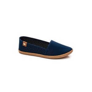 Sapatilha Moleca Alpargata Feminina Perfurada Flat 5287.210 Marinho