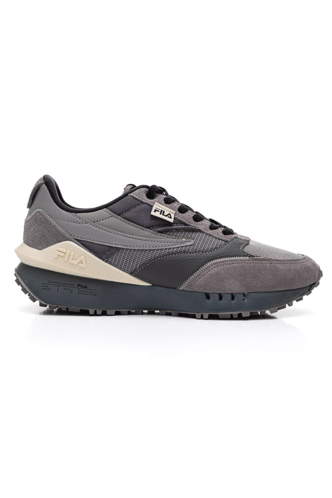 Tenis-Casual-Masculino-Fila-F01l082-5561-Renno-Vintage-Cinza