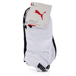 Kit Meia Puma Sapatilha Infantil 3 pares - 2710.001  Sortido