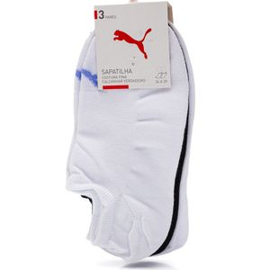 Kit Com 3 Meias Puma Sapatilha Invisível Feminina  4710.001 Sortido
