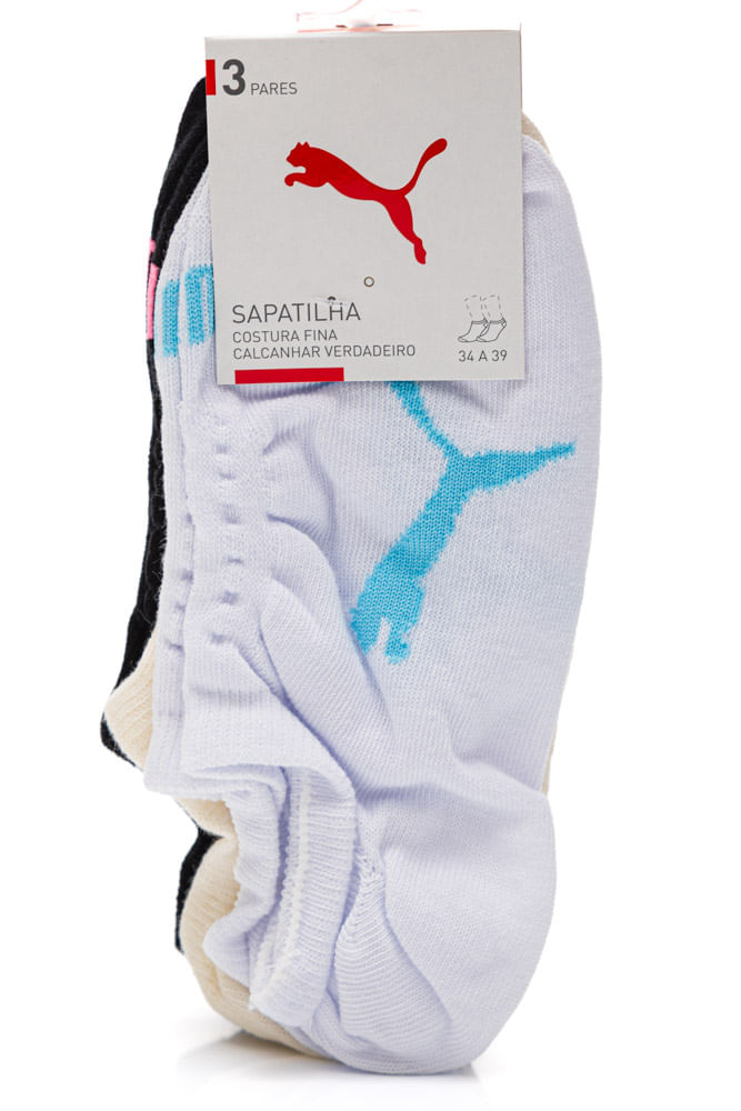 Kit-Meia-Puma-Sapatilha-Feminina-Colors-4755.001-Sortido