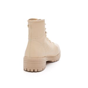 Bota Mississipi Coturno Feminino Cadarço Q7875-04 Off-White