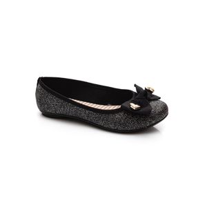 Sapatilha Molekinha Soft Infantil Menina Glittee E Laço 2502.387 Preto