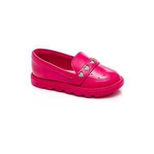 Sapato Molekinha Mocassim Infantil Menina Coração 2727.100 Pink