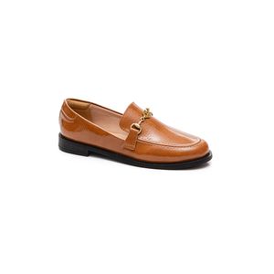 Sapato Lizi e Lizi Mocassim Feminino Couro 461-4330 Caramelo