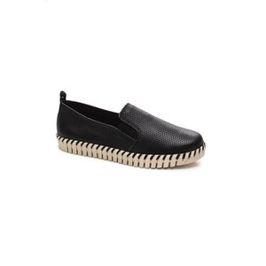 Tênis Bottero Slip On Feminino Twister Couro 354326 Preto