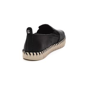 Tênis Bottero Slip On Feminino Twister Couro 354326 Preto