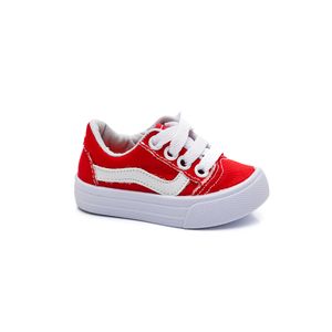 Tênis Botinho Casual Infantil Menino Colegial B168m Vermelho