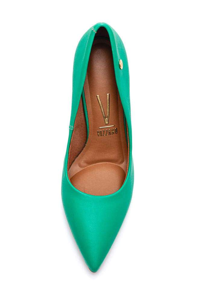 Scarpin verde vizzano shops