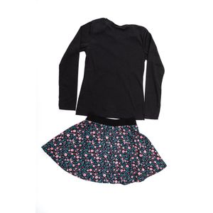 Conjunto Anjo Juvenil Menina Blusa + Saia Girls 4400013 Preto