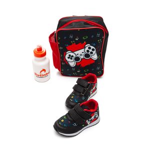 Tênis Botinho Casual Infantil Menino Com Acessorio Game Bk701-Game Preto