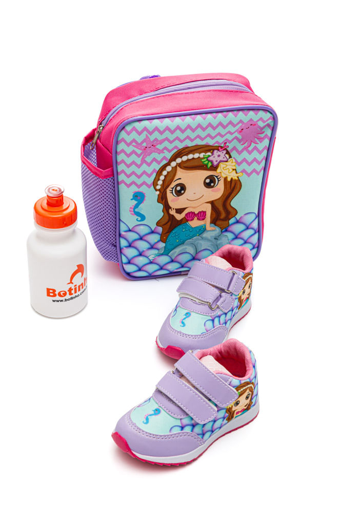 Kit-Tenis-Casual-Infantil-Menina-Botinho-Bk701-Sereia-Lilas