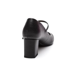 Sapato Mariotta Salto Baixo Bloco Feminino Napa 20190-02 Preto