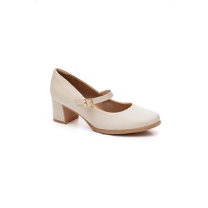 Sapato Piccadilly Boneca Feminino Conforto 654021 Off-White