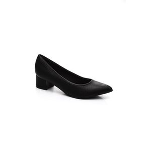 Sapato Piccadilly Salto Médio Feminino Conforto 739015 Preto