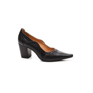 Sapato Dina Mirtz Scarpin Feminino Couro 20.926 Preto