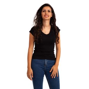 Blusa Chá De Mel Em Malha Feminina Manga Curta 573 Preto