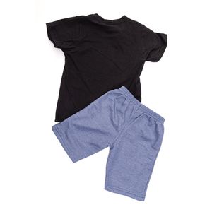 Conjunto Fiotty Infantil Menino Camiseta E Bermuda Summer 2531 Preto