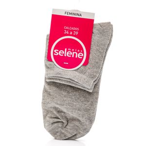 Meia Selene Feminina Soquete  Lisa 7240.002 Cinza
