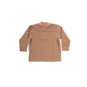 Blusa Tocaia Infantil Menino Manga Longa Gola Padre 3029a Marrom