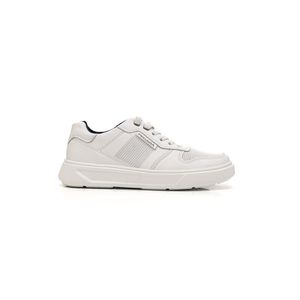 Sapatênis Pegada Masculino Em Couro Levi 110921-01 Branco