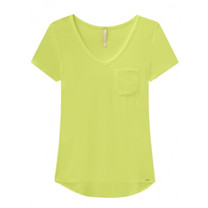 Blusa Lunender Feminina Manga Curta Mullet Viscose 00252 Verde Claro