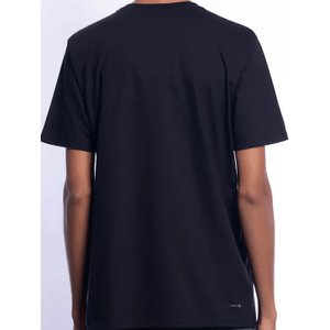 Camiseta Oceano Casual Masculina Logo Malha 19968 Preto