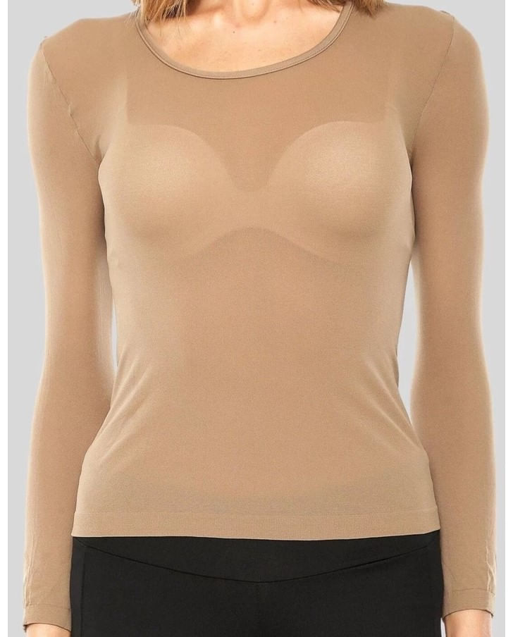 Blusa-Segunda-Pele-Feminina-Trifil-Manga-Longa-C06311-Bege