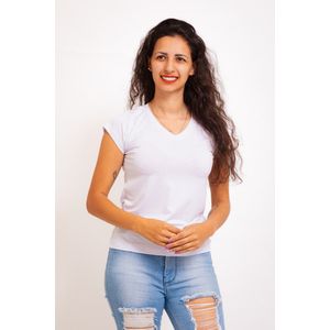 Blusa Chá De Mel Em Malha Feminina Manga Curta 573 Branco