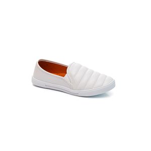 Tênis Yoá Slip-On Feminino Matelassê J-Gd457 Branco