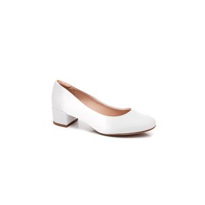Sapato Beira Rio Salto Baixo Feminino Bico Redondo 4301.100 Branco