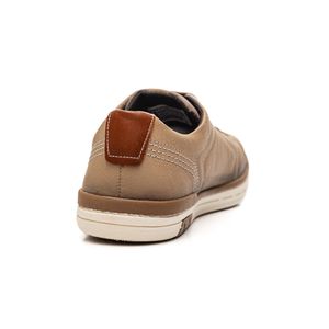 Sapatênis Pegada Masculino Em Couro  Basic 119312-08 Bege